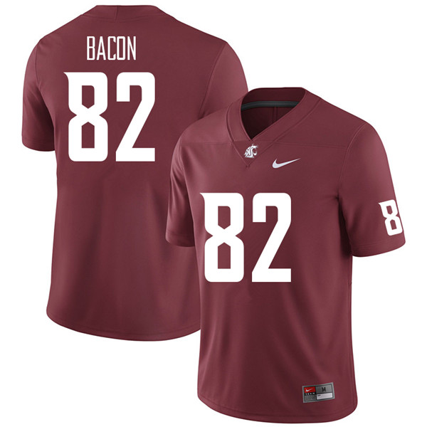 Men #82 Lucas Bacon Washington State Cougars College Football Jerseys Sale-Crimson